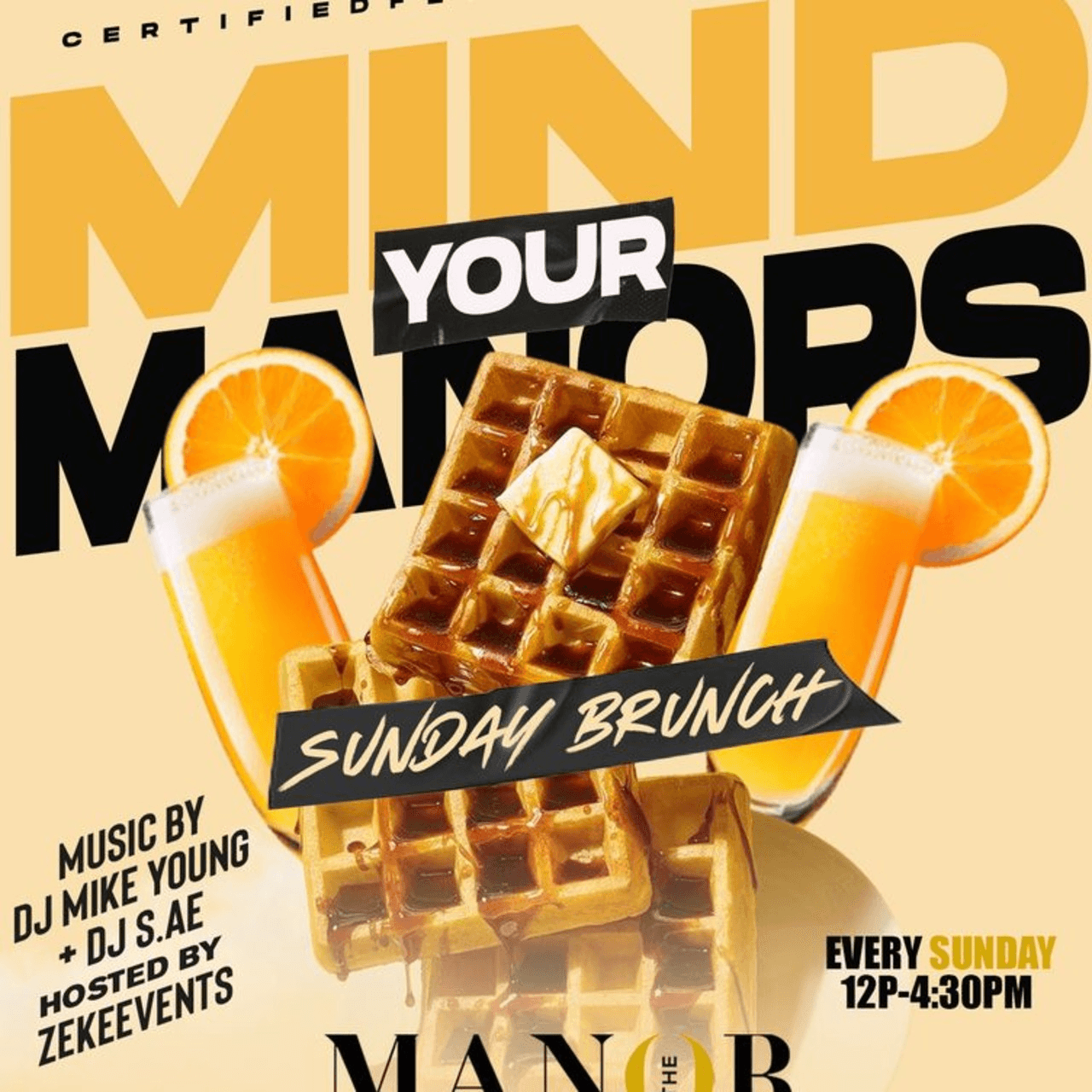 Mind Your Manors Brunch flyer